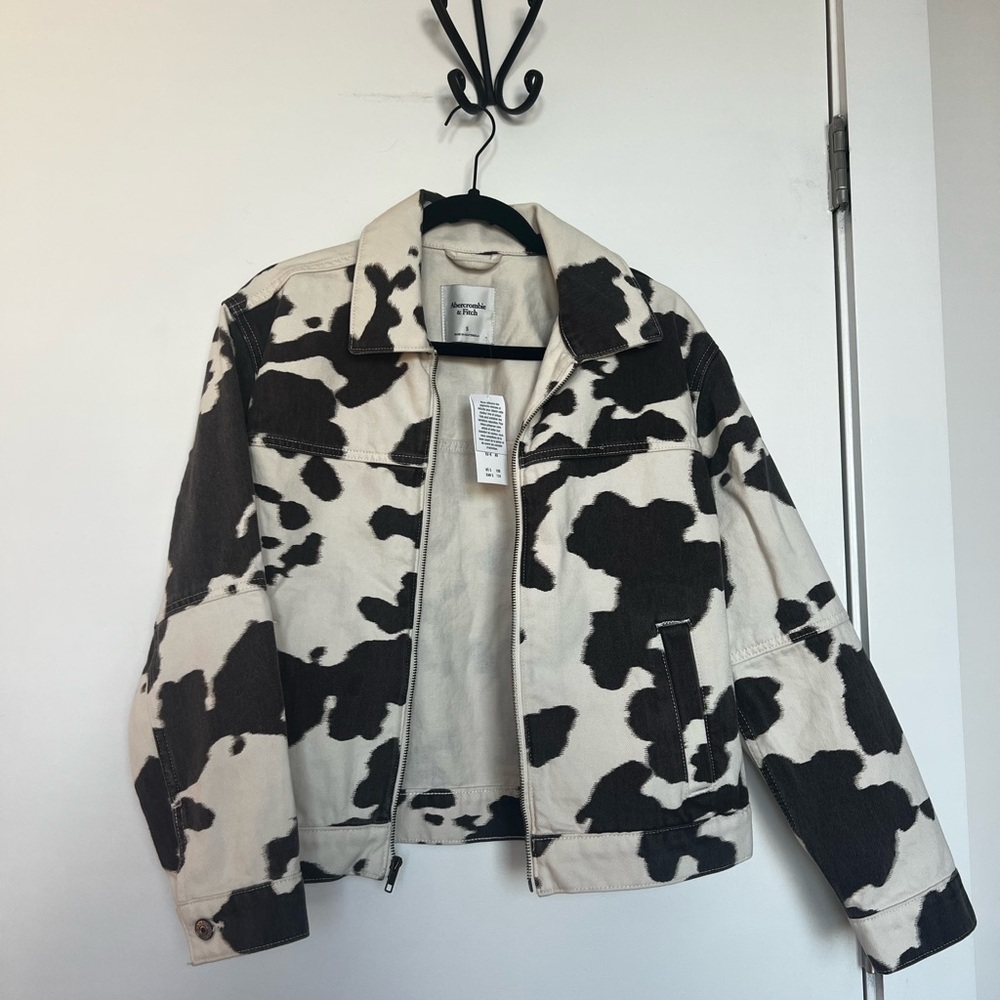 Abercrombie & Fitch Brown & White Western Jean Jacket